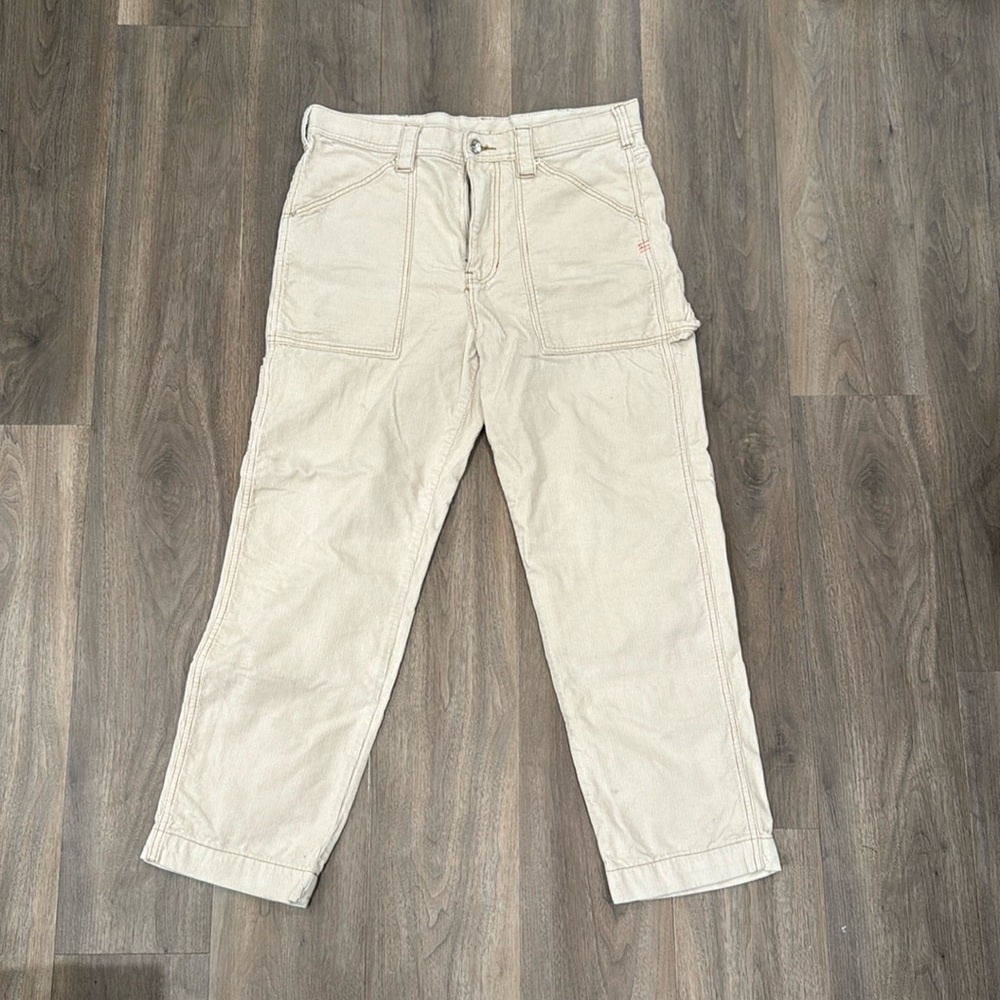 BDG white corduroy carpenter pants, size 34